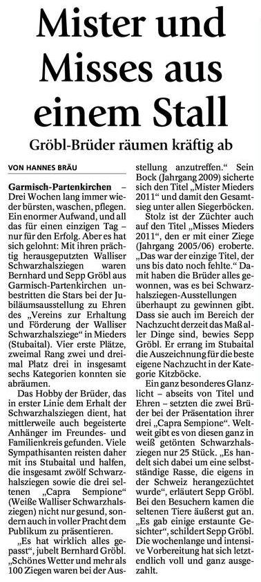 Zeitungsausschnitt Garmisch-Partenkirchner Tagblatt